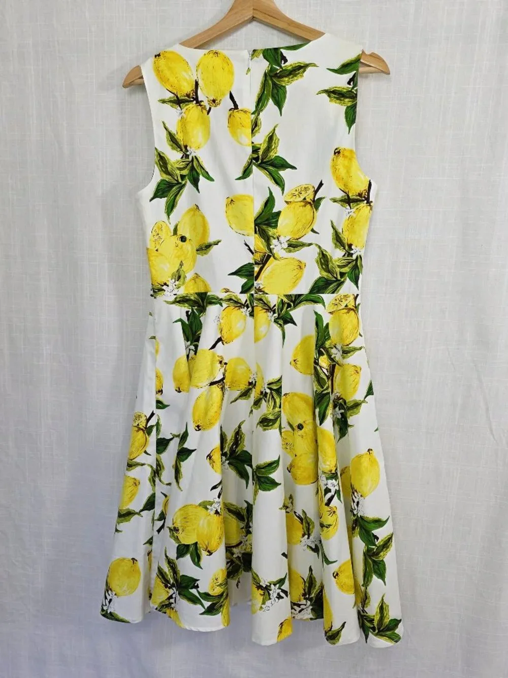Grace Karin Lemon Print Fit & Flare Midi Dress NWT Large - Picture 5 of 10